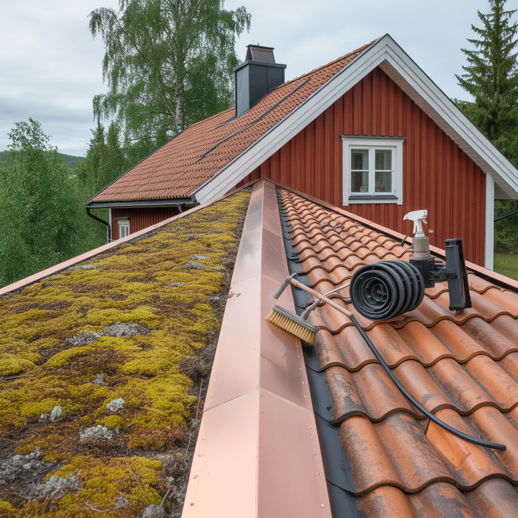 mossa pa takpannor rengoring forebyggande och kostnad